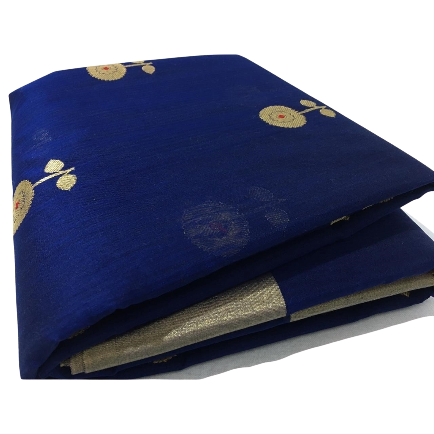 EXPRESSIVE Authentic Premium Chanderi Handwoven eknal Blue Silk Saree