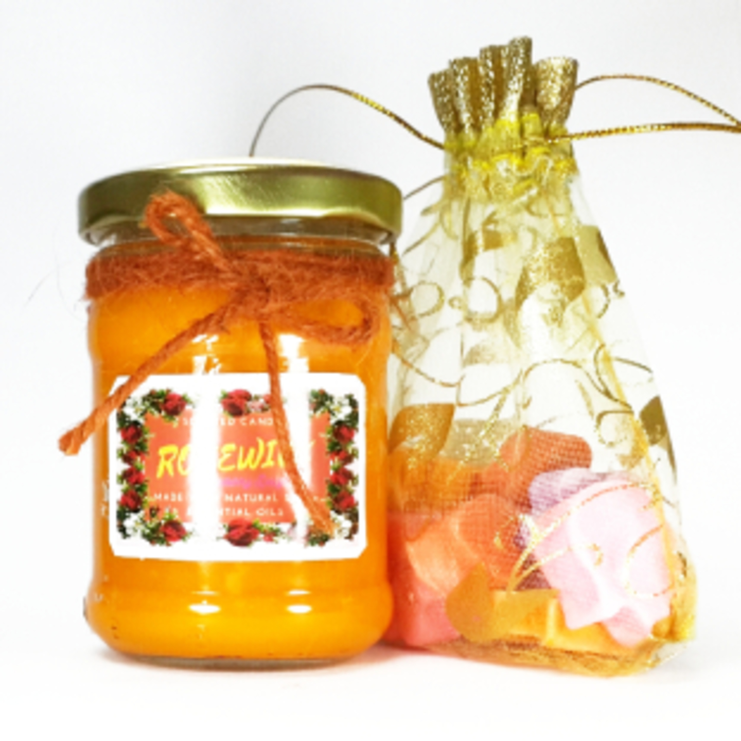 Rozewick Orange Soy Scented Jar Candle & Assorted Wax Melts