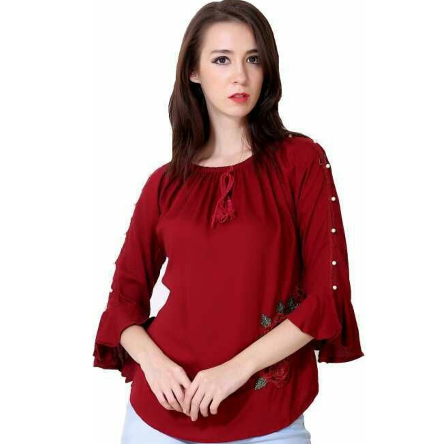 Women Rayon Top - Red