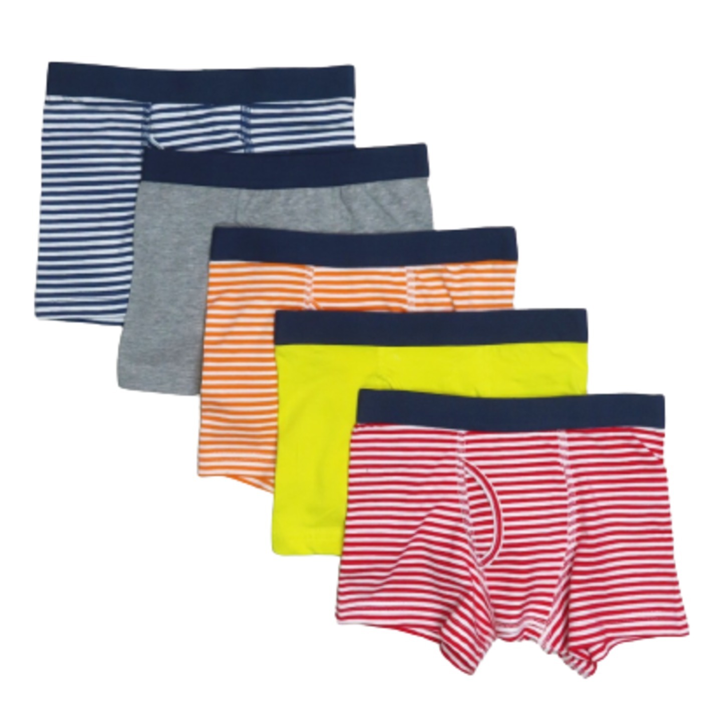 PRIMARY BOYS STRETCH 5 PACK BOXER SHORTS