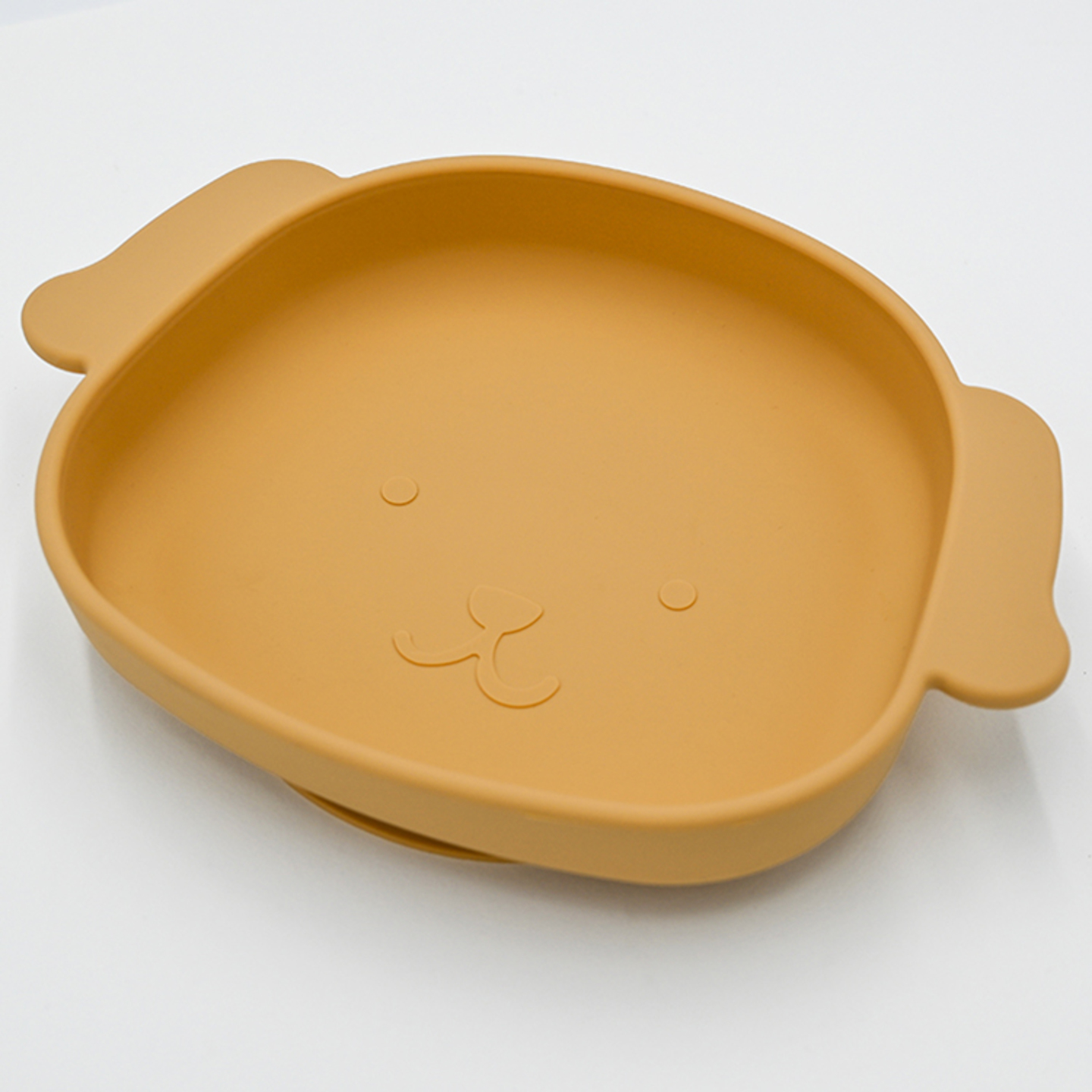 Silicone Dog Shaped Suction Plate - Mustard