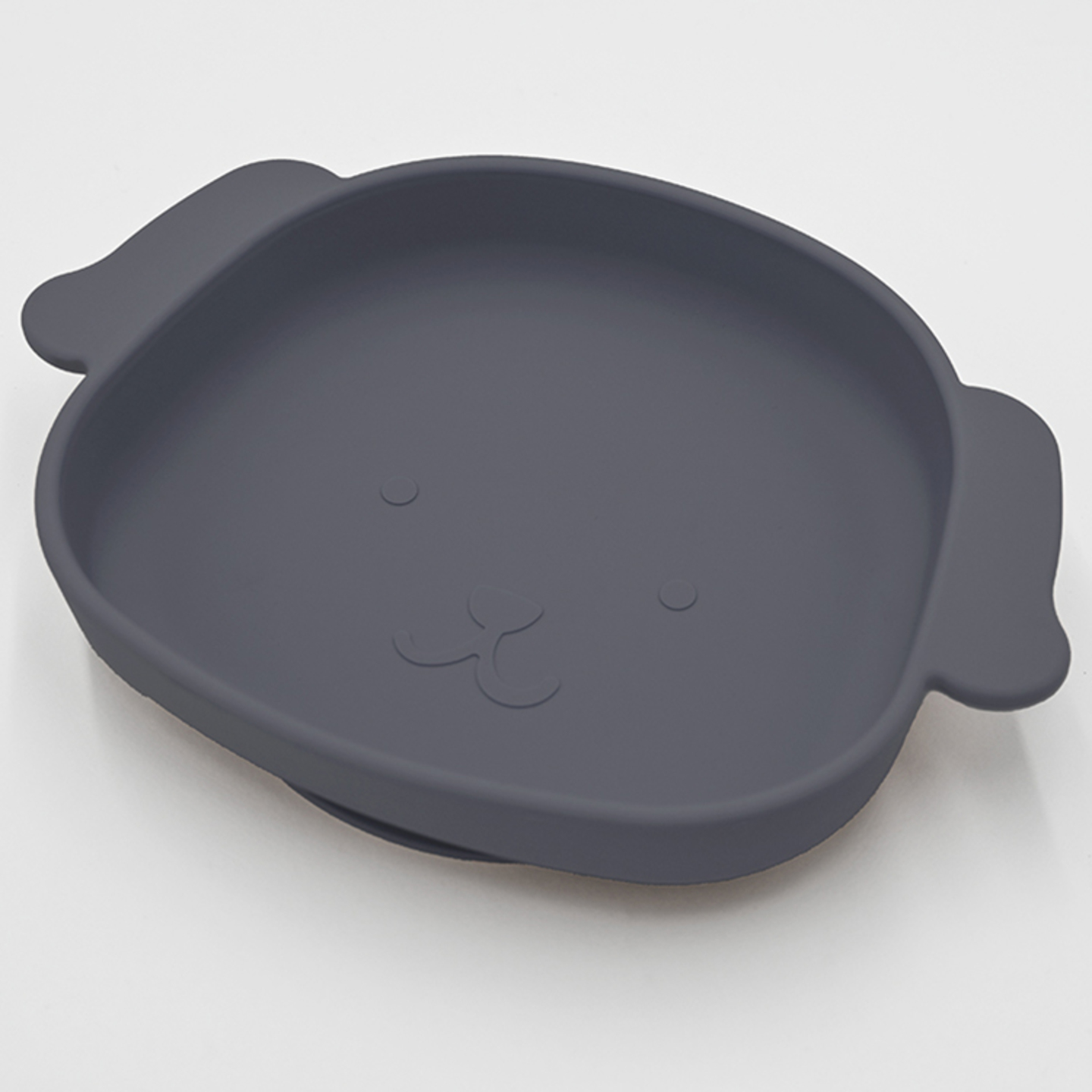 Silicone Dog Shaped Suction Plate - Charoal