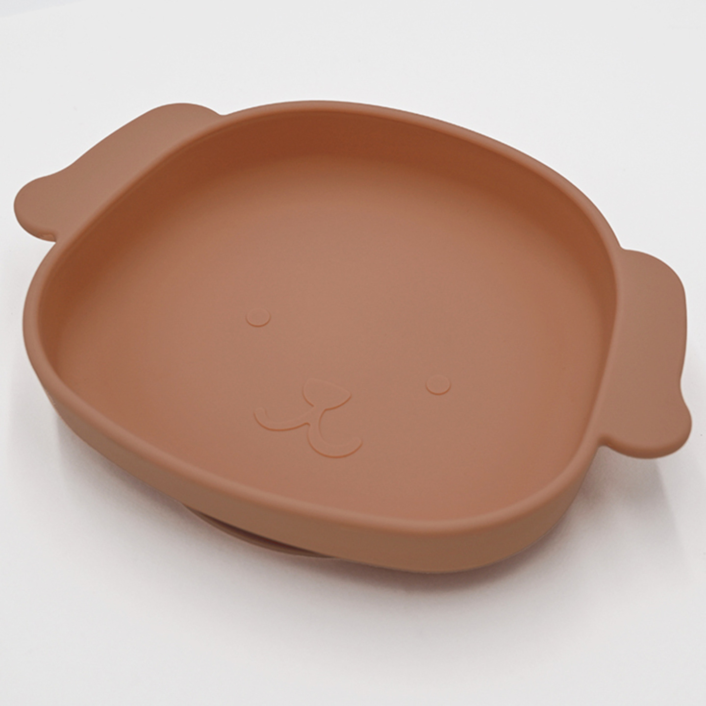 Silicone Dog Shaped Suction Plate - Clay