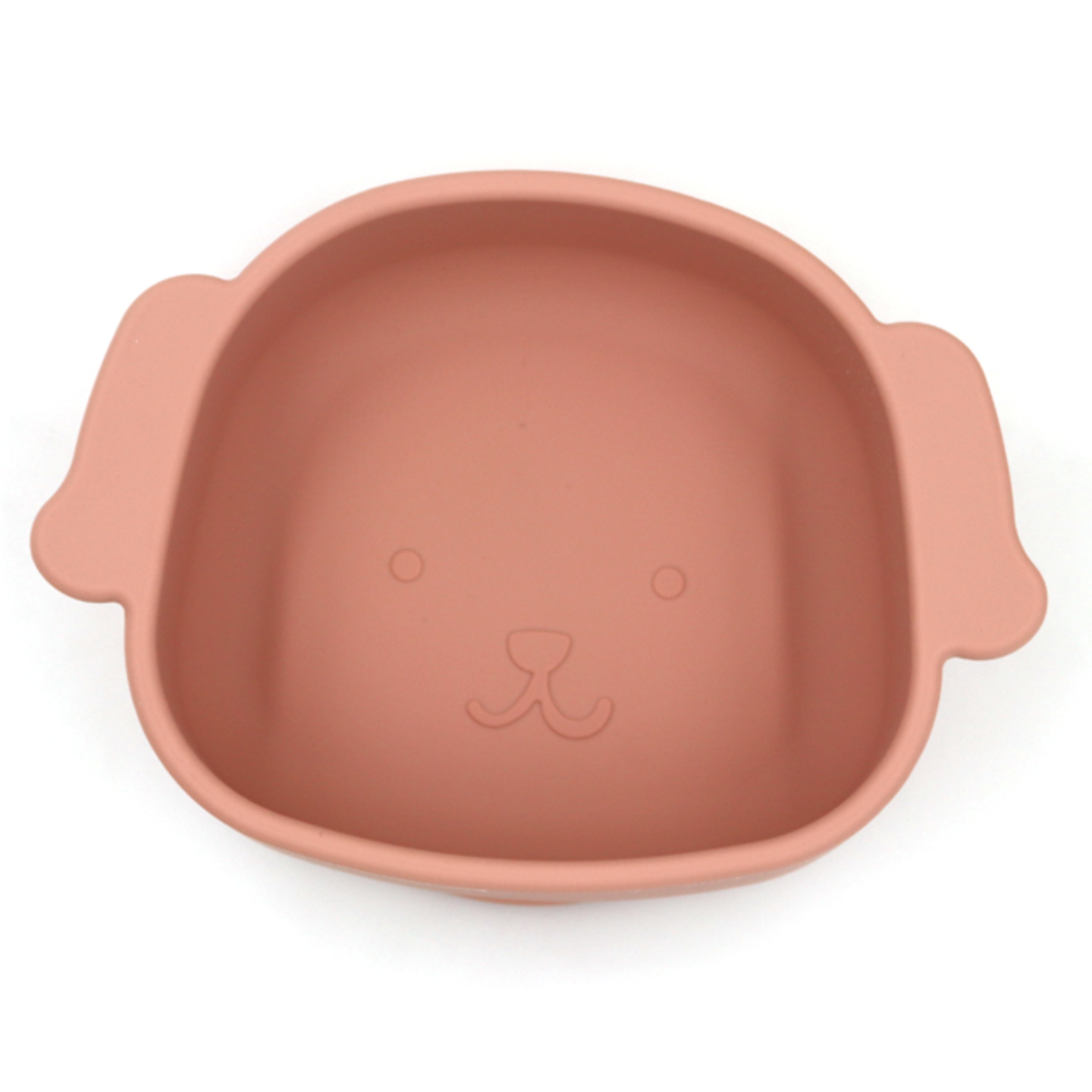 Silicone Dog Shaped Suction Bowl - Muted Pink