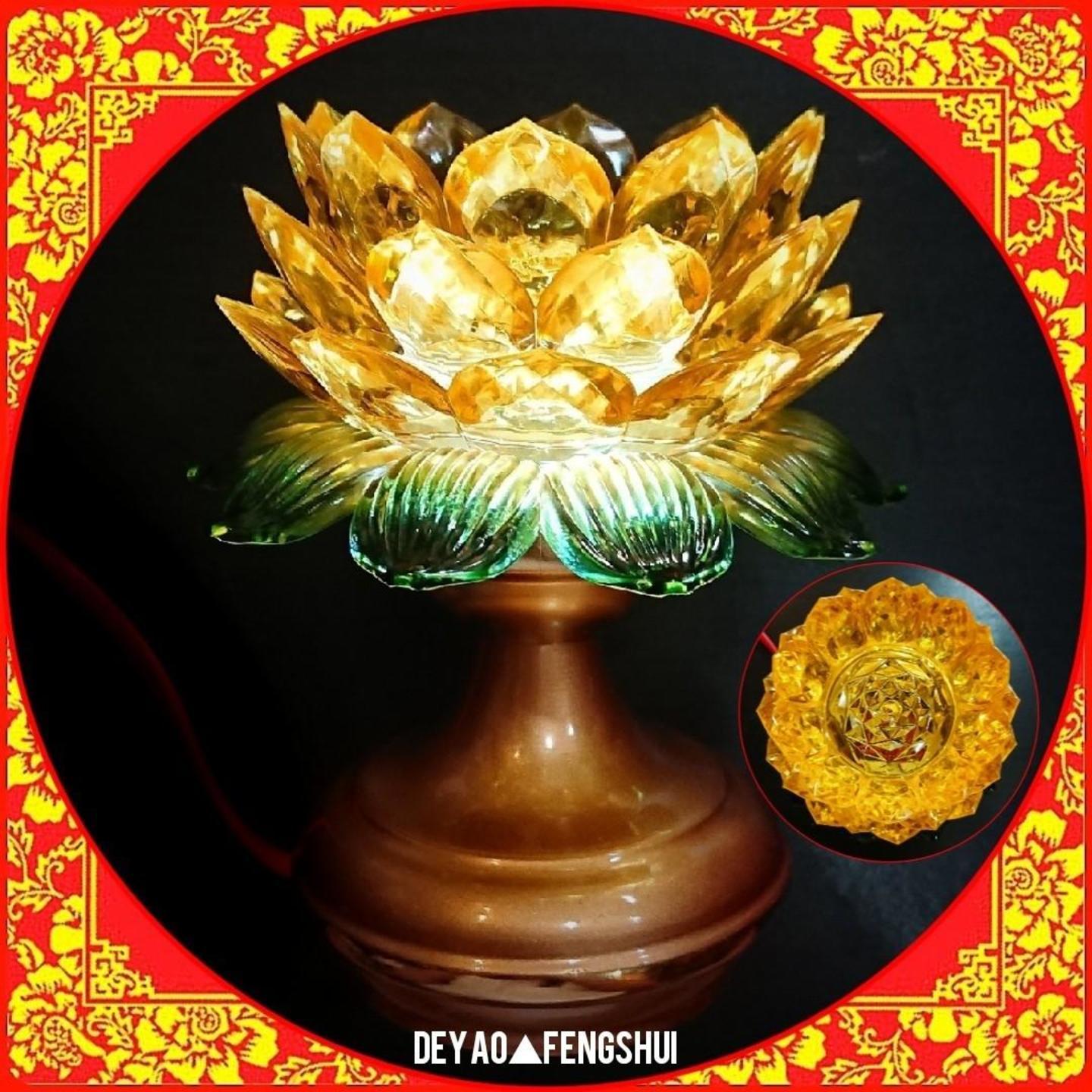 Beautiful Lotus Religious Electric Alter Lamp | 莲花电灯