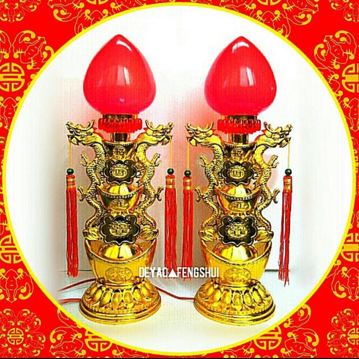 Religious Alter LED Prosperity Dragon Gold Lamp 佛灯 | 神桌电灯