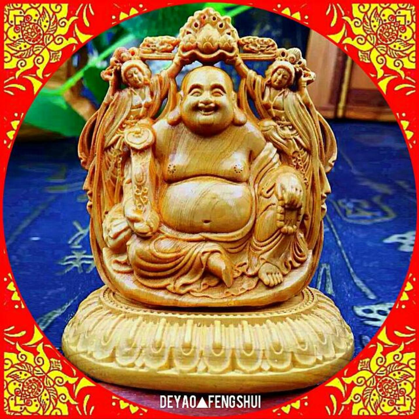 Buddhist Deity Maitreya Laughing Buddha Statue Ornament Figurine | 弥勒佛神像