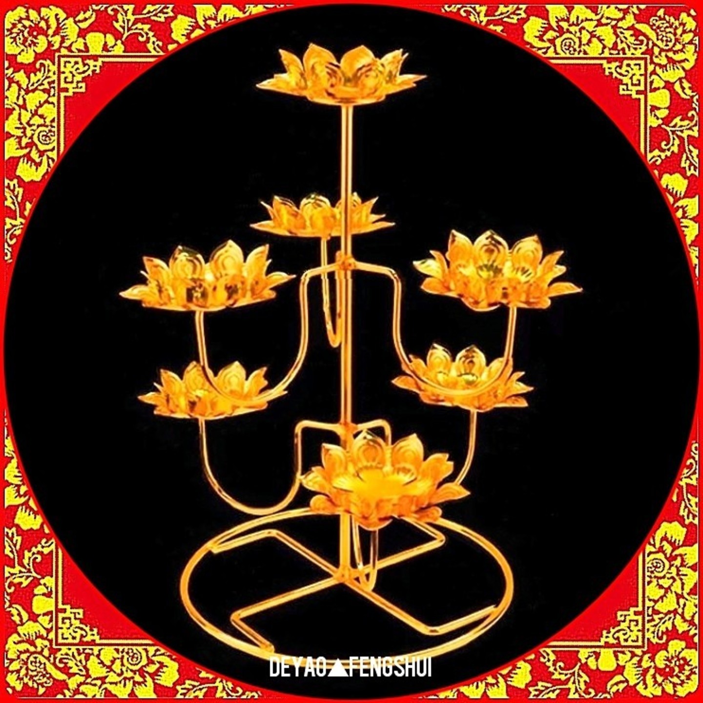 Religious Alter Offering Candle Holder Lotus Tower  莲花蜡烛台