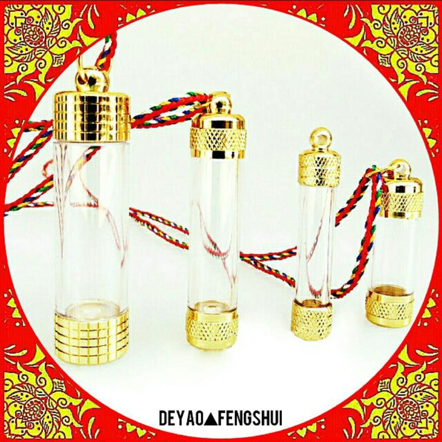 Gold Religious Tube Case Pendant  佛牌壳