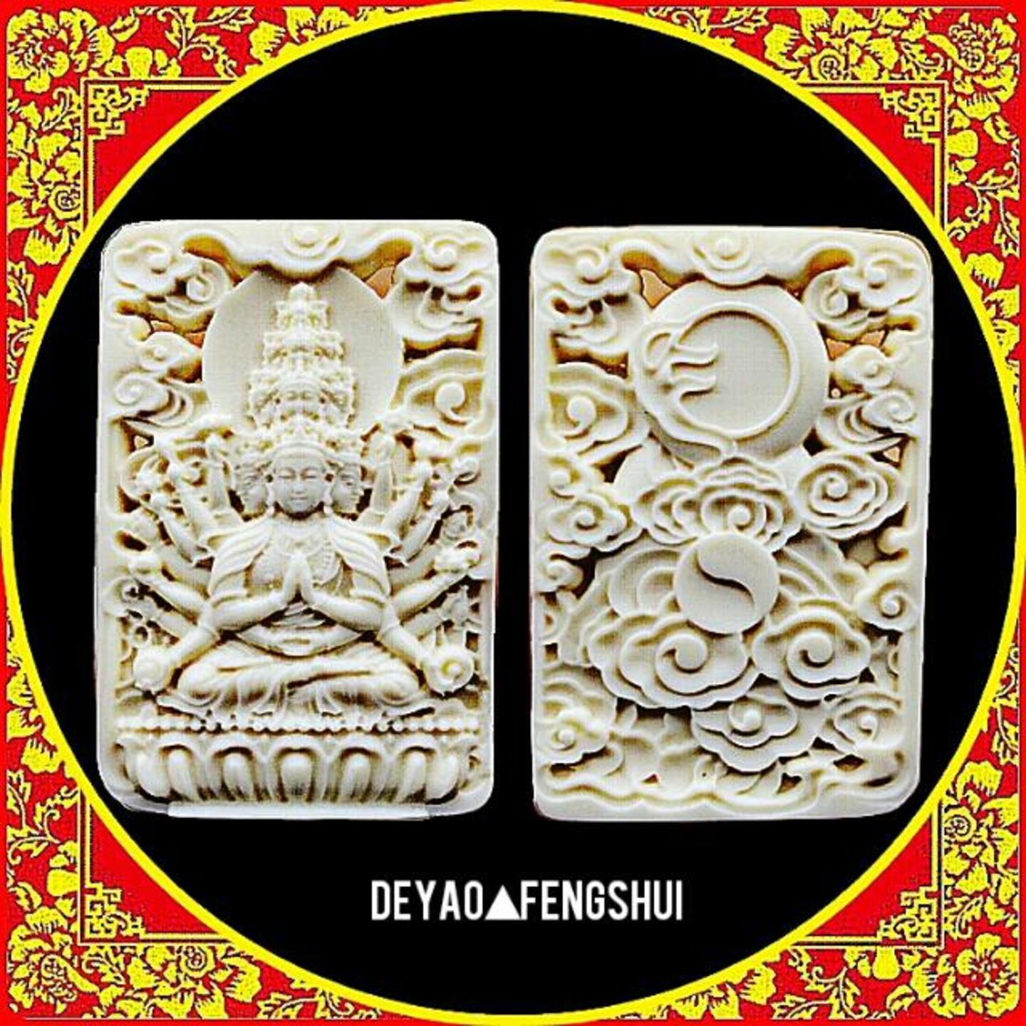 Chinese Rat Zodiac Carved High Relief Pendant Necklace Jewellery｜千手观音雕刻牛骨牌