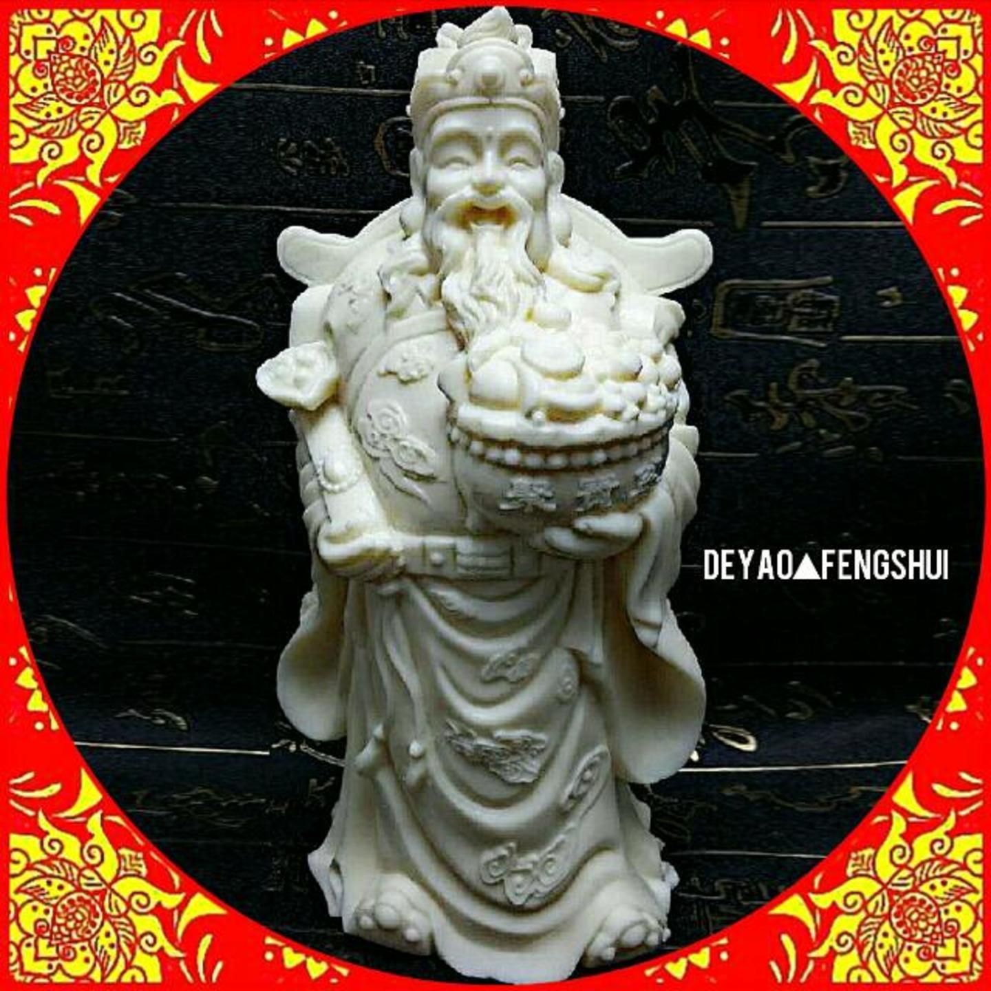 Auspicious God Of Fortune Wealth Prosperity Statue | 财神爷神像