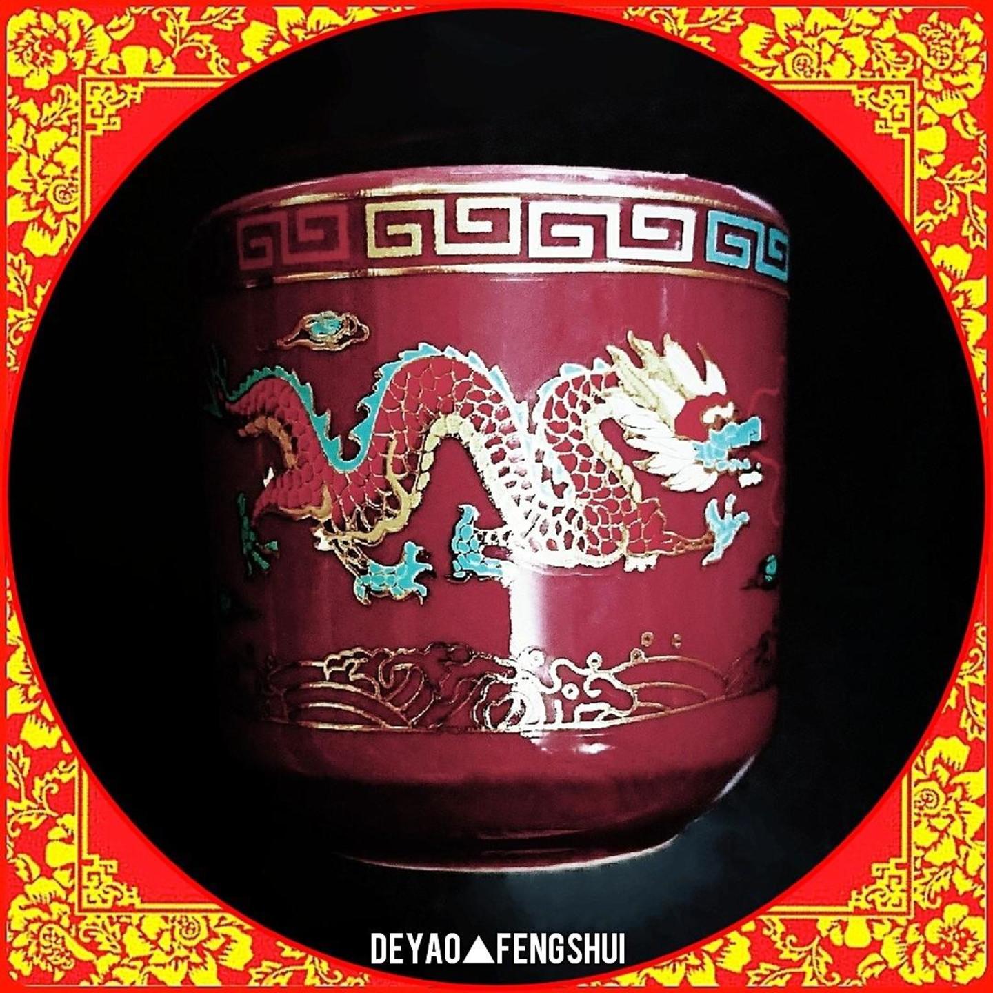 Religious Holy Water Dragon Tea Cup  陶瓷龙茶杯