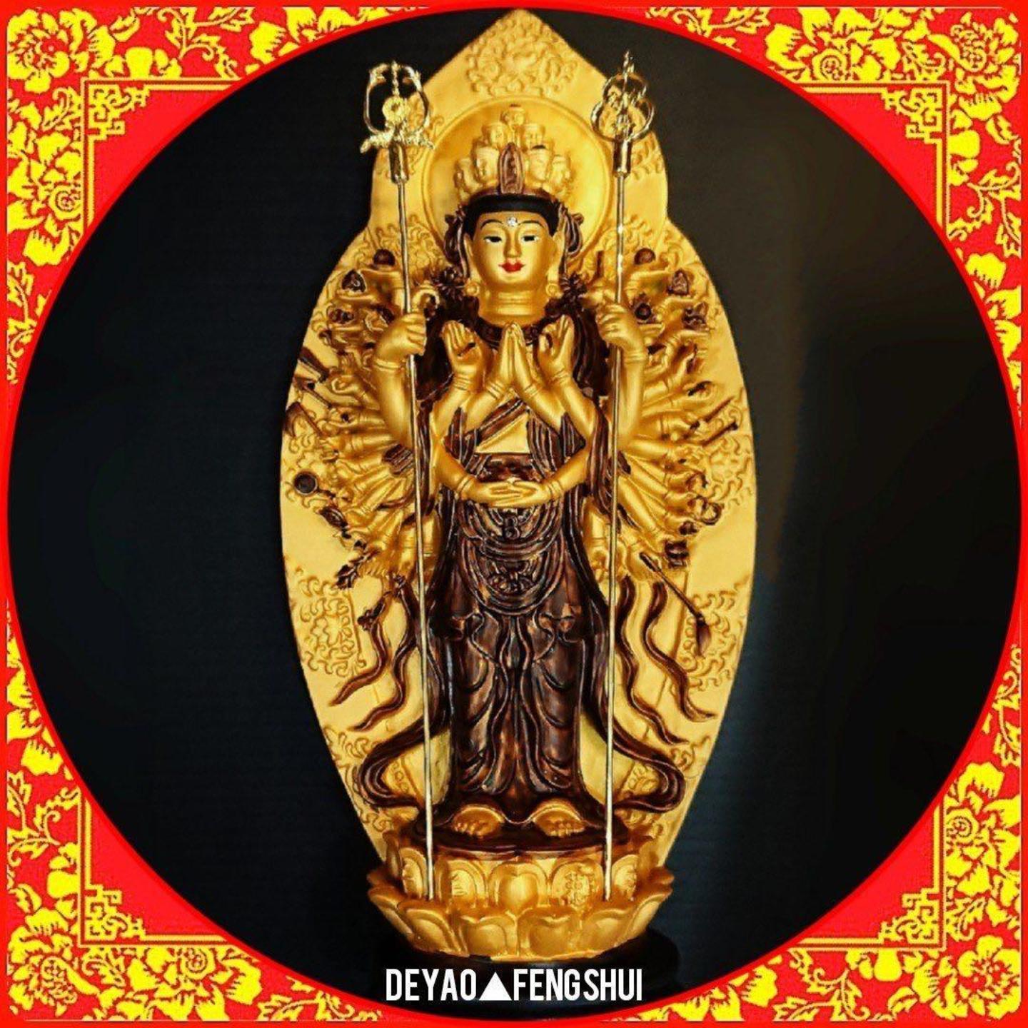 Beautiful Thousand Hands Guan Yin Wooden Statue | 千手观音菩萨神像