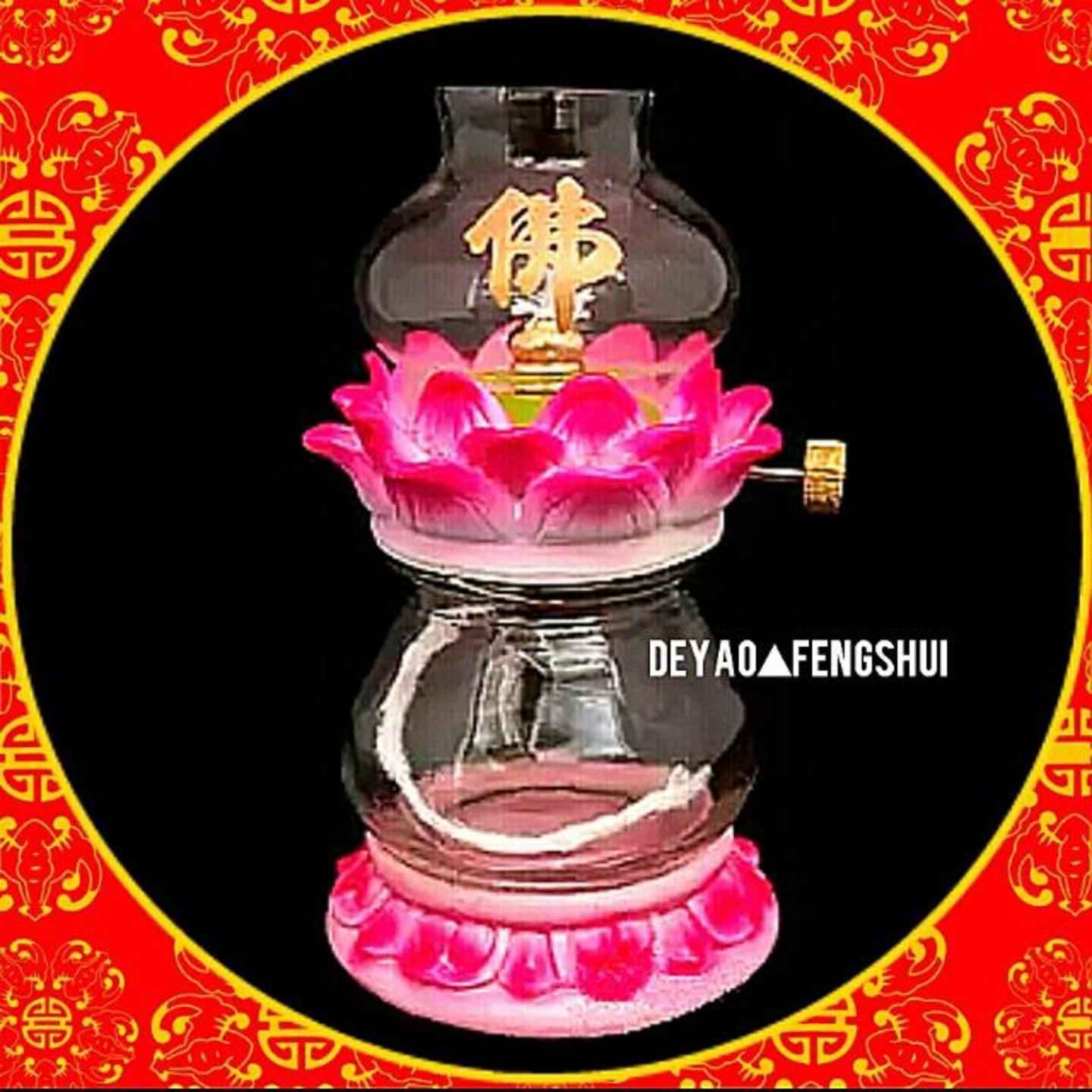 Pink Lotus Prayer Offering Wicker Oil Lamp | 台湾莲花油灯