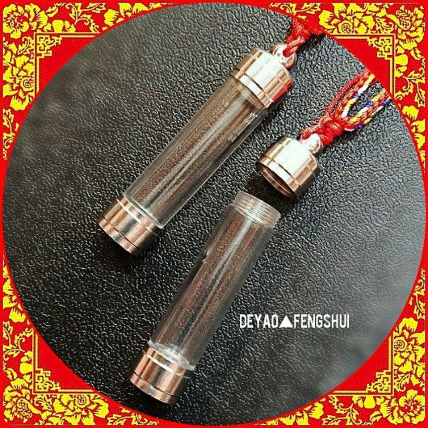 Silver Religious Tube Case Pendant  佛牌壳