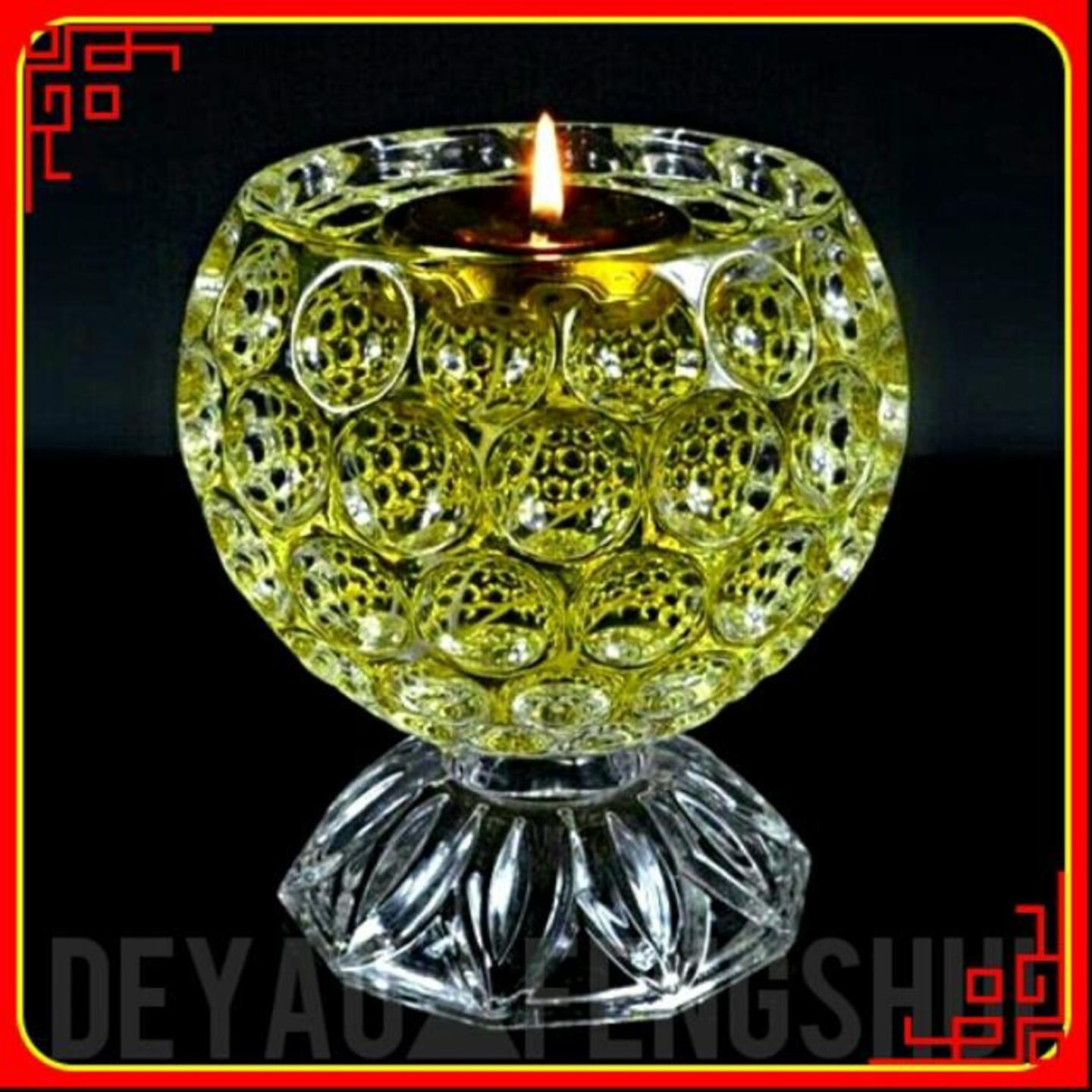 Religious Alter Offering Wicker Oil Glass Lamp | 佛油灯