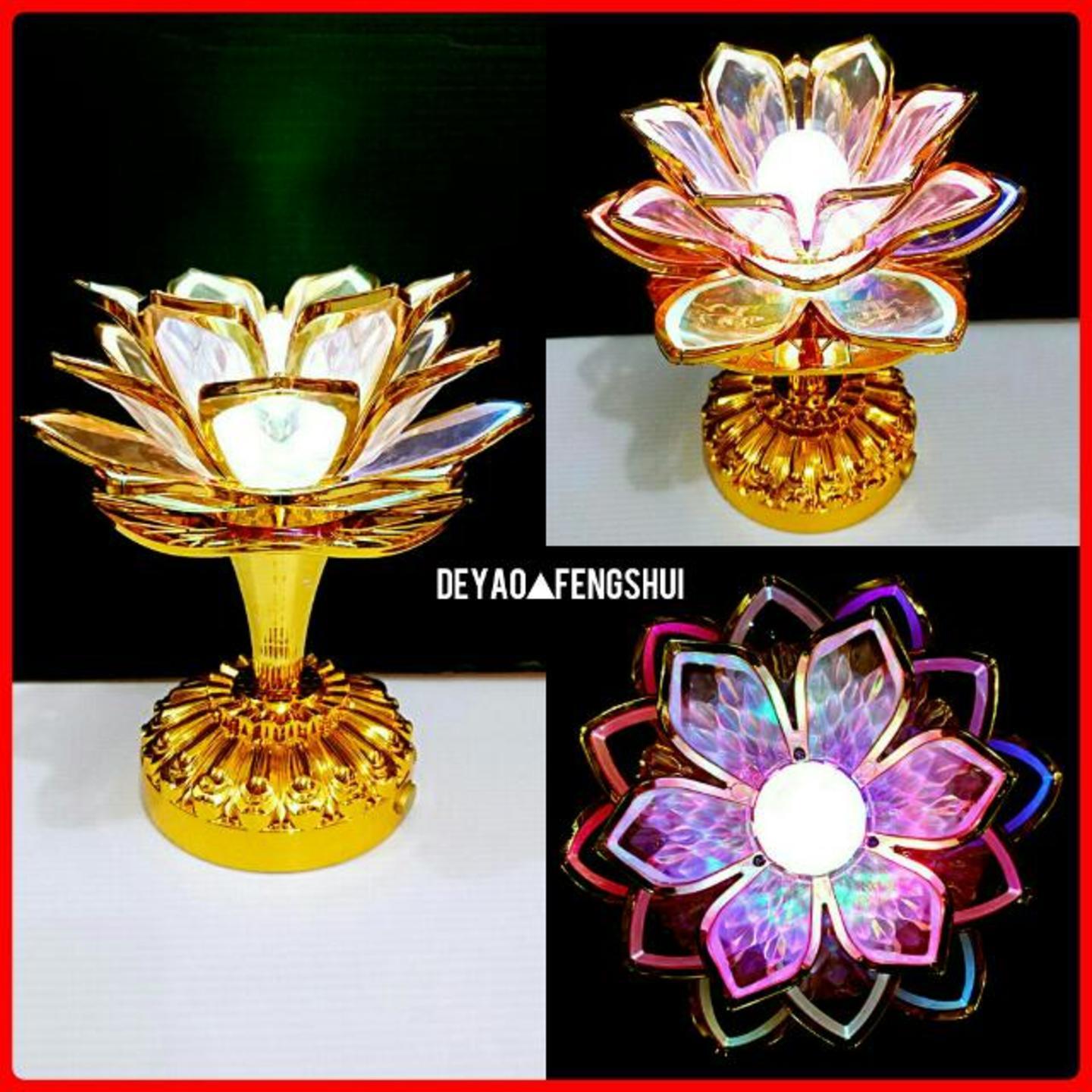 Beautiful Lotus Flower Electric Led Lamp Lighting | 莲花电灯