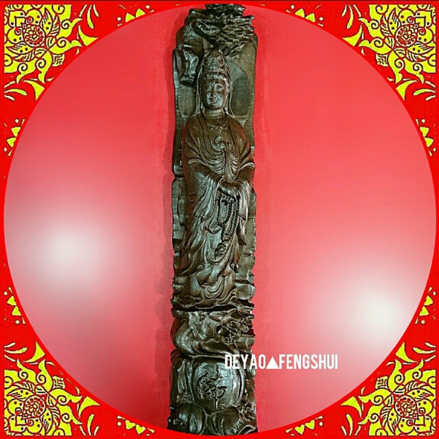 Religious Deity Guan Ying Statue Figurine |  观音菩萨乌沉神像