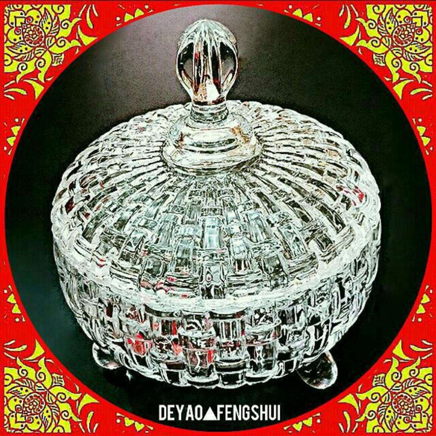 Elegant Crystal Round Glass Dish Container | 水晶容器