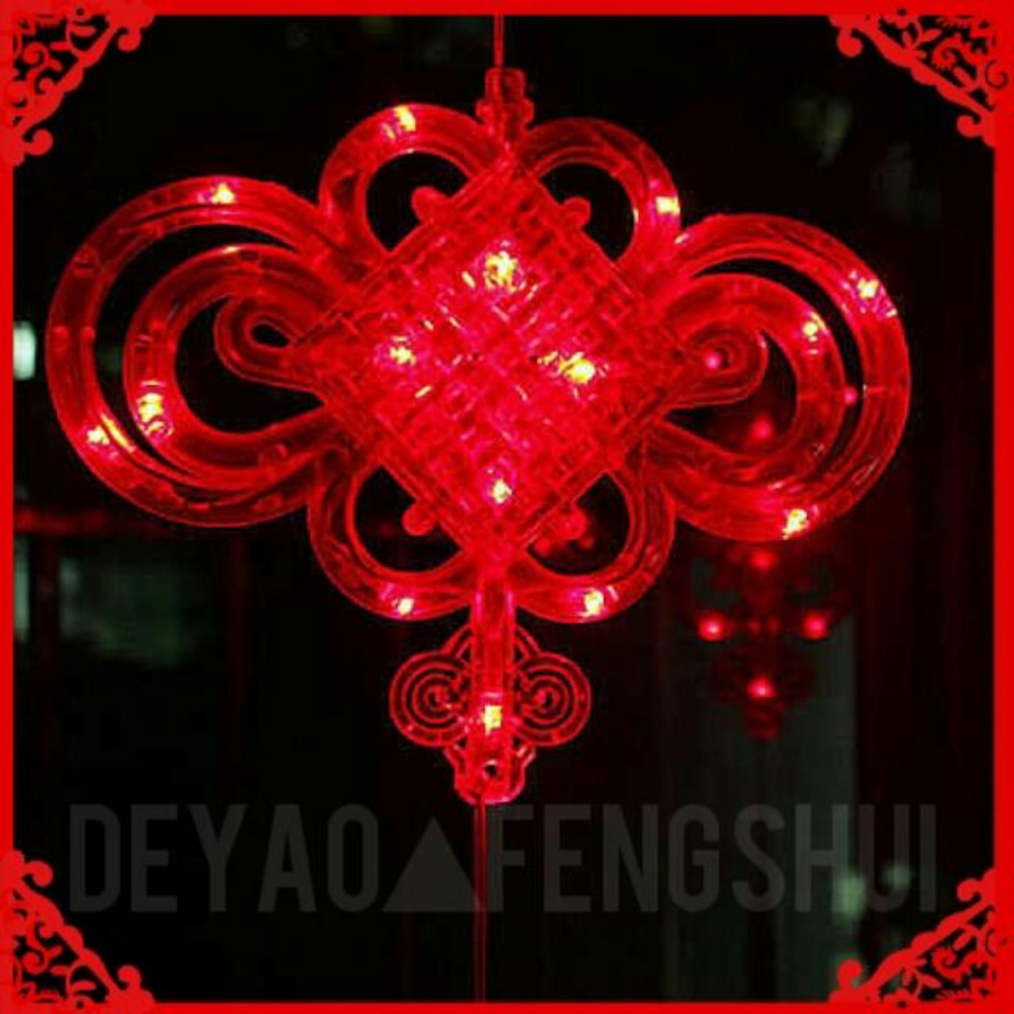 Auspicious Red Lucky Chinese Knot Festive String LED Lighting | LED 中国结电灯