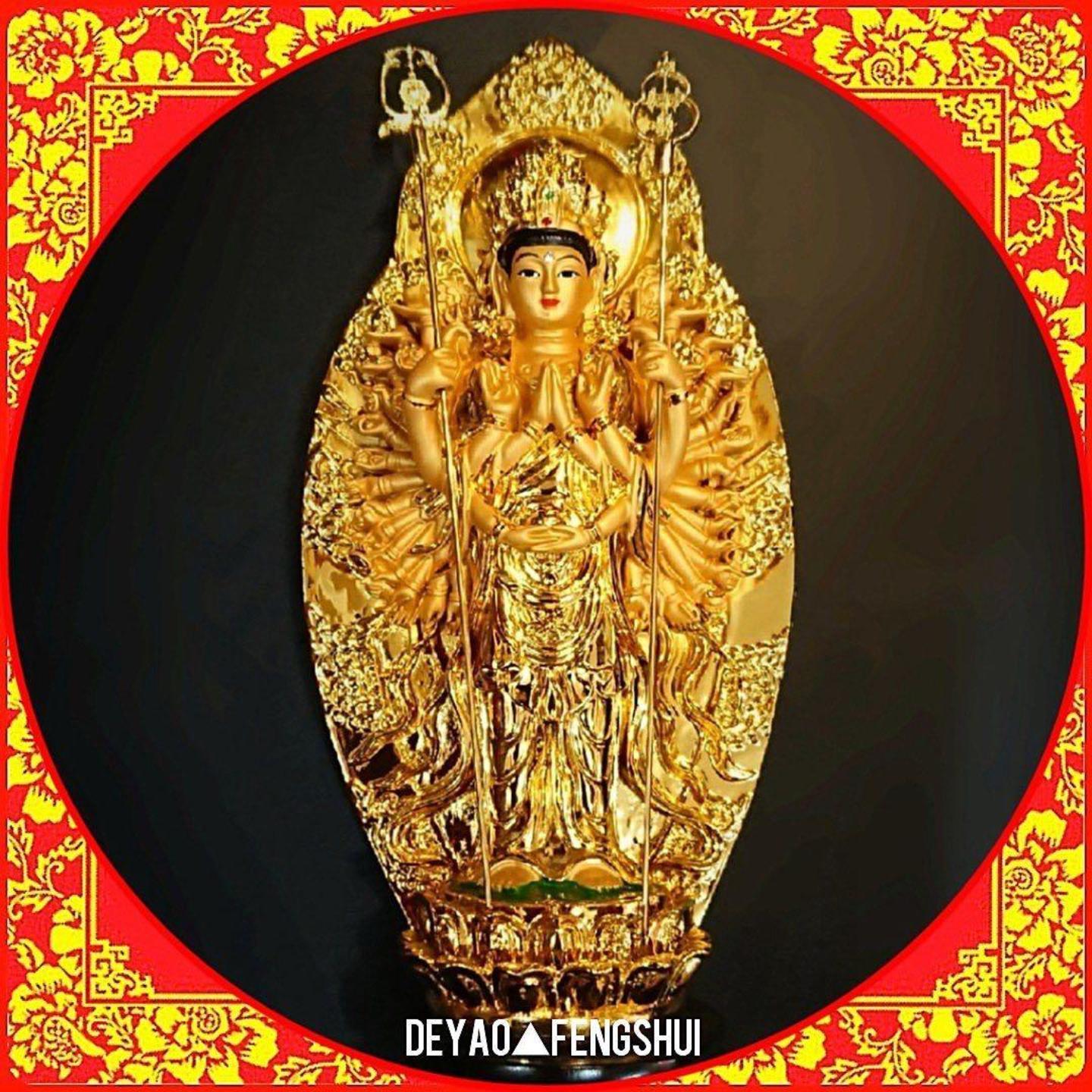 Beautiful Thousand Hands Guan Yin Wooden Statue | 千手观音菩萨神像