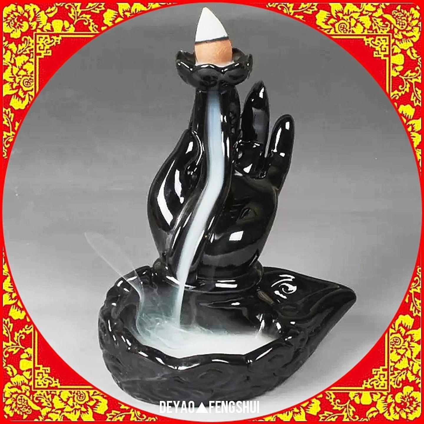 Beautiful Guan Yin Hand Aromatherapy Incense Burner | 观音手倒流香炉