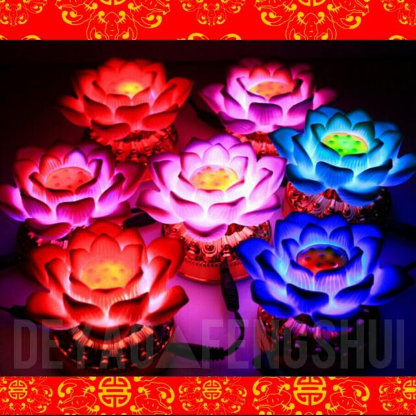 Seven Color Lotus Led String Lighting | 七彩莲花电灯