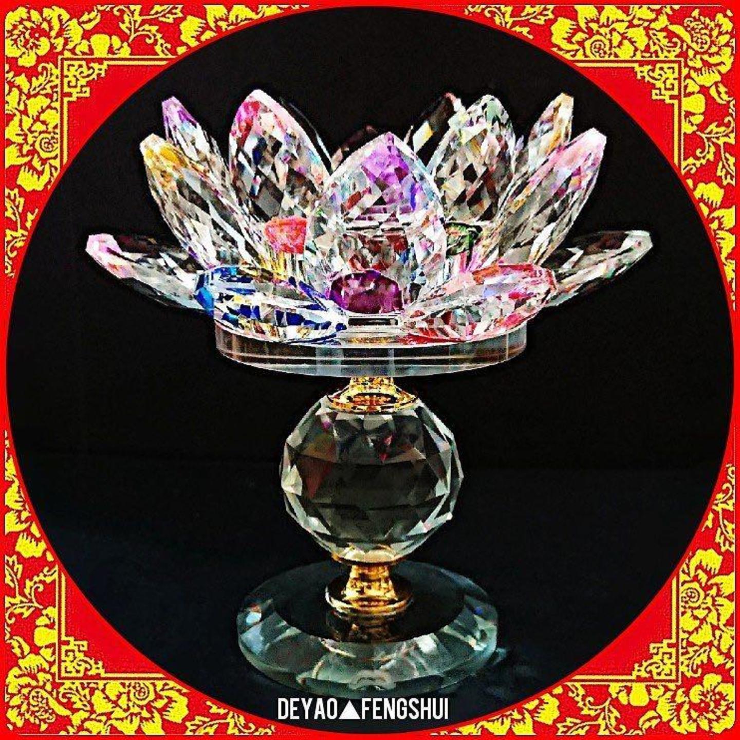 Beautiful Crystal Lotus Candles Tealight Holder | 水晶莲花蜡烛台