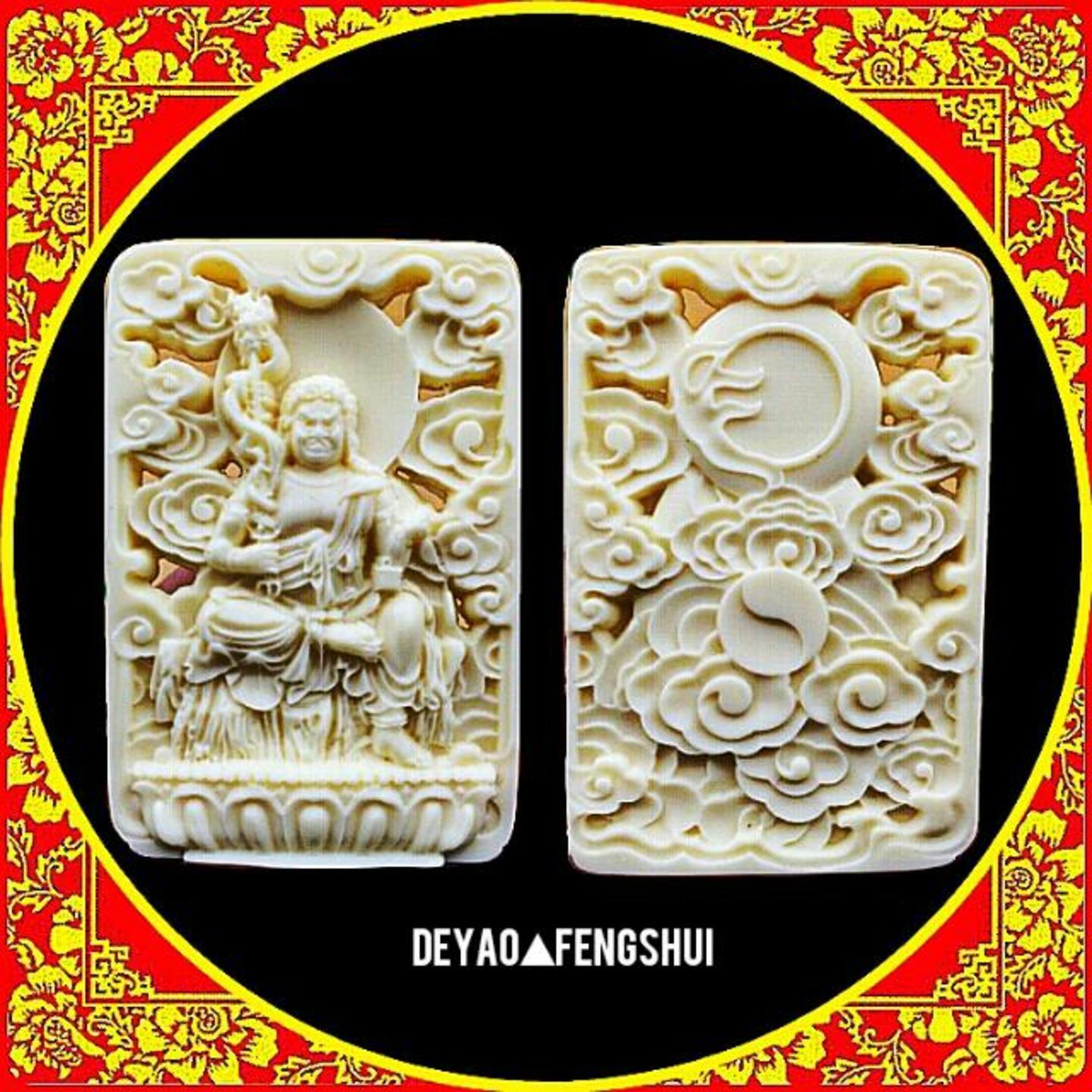 Chinese Rooster Zodiac Carved High Relief Pendant Necklace Jewellery｜不动明王雕刻牛骨牌