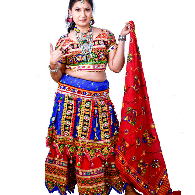 Komal Collections Women's Heavy Embroidered Navratri Lehenga Choli