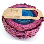 Re-cycled Newspaper Coasters - Pack of 6 with Holder