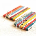 Exotic Newspaper Earrings