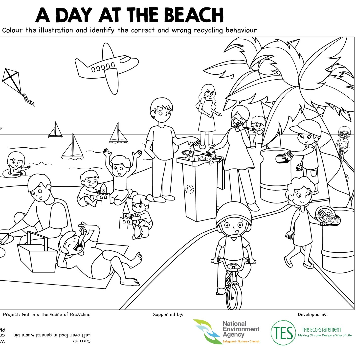 Colouring Activity - Get into the Game of Recycling