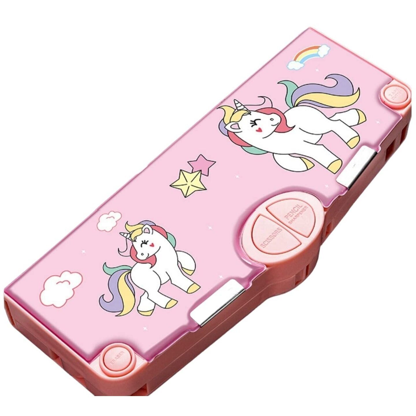 Unicorn Cartoon Magnetic Closure for Girls Fairy Tale Art EVA Geometry Pencil Box
