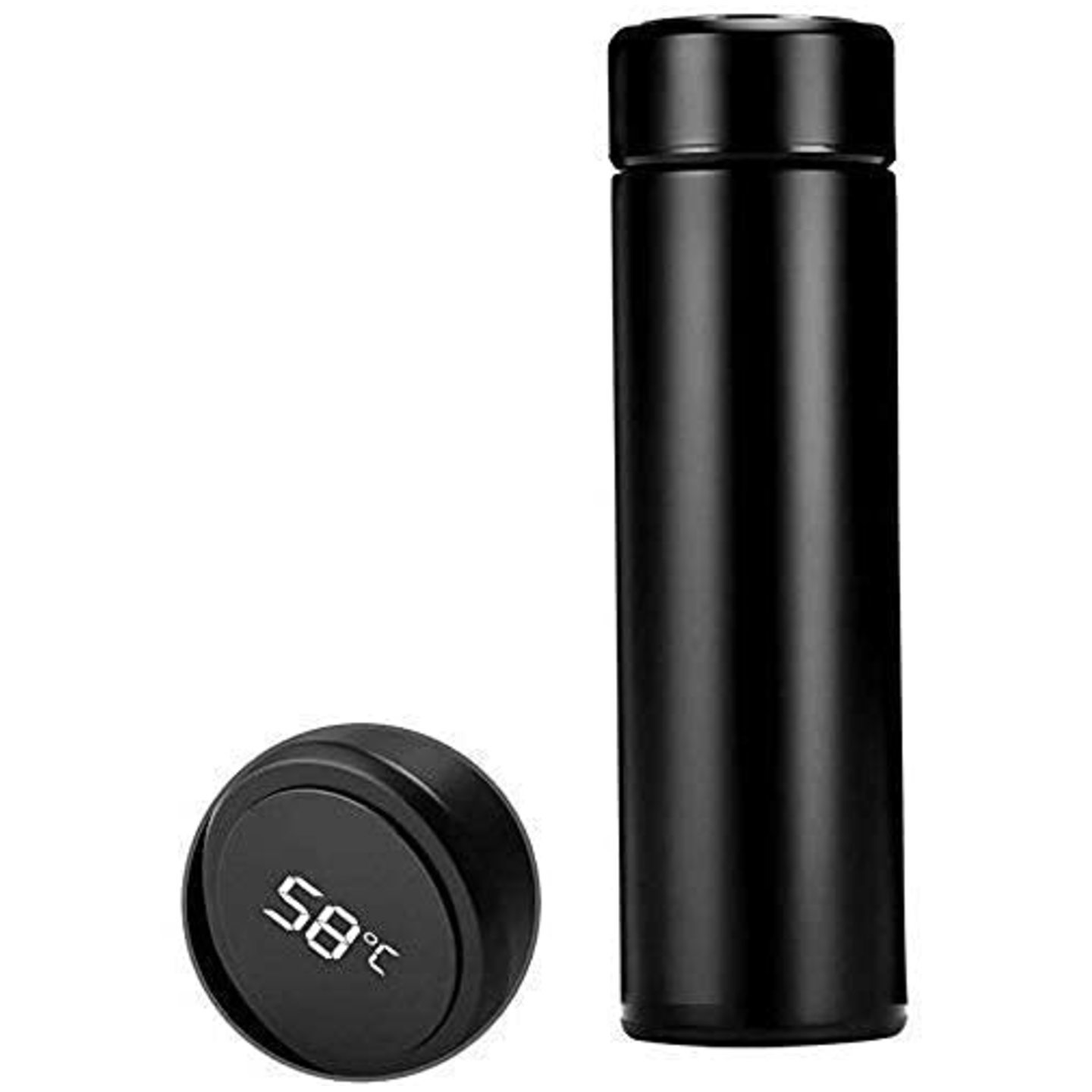 Stainless Steel Thermos Flask Bottle with Liquid Temperature Display, BPA-Free, Insulated Stainless Steel Travel Hot and Cold Water Bottle for Everyone, 500 ml