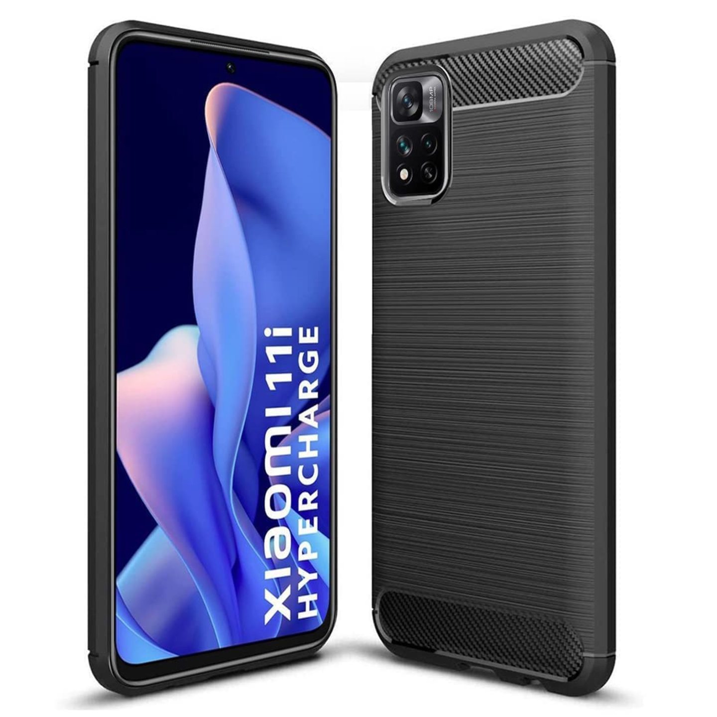 Faircost for Xiaomi MI 11I Hybrid Carbon Fiber Texture Design Back Cover Anti-Scratch Shock Absorption Case Black