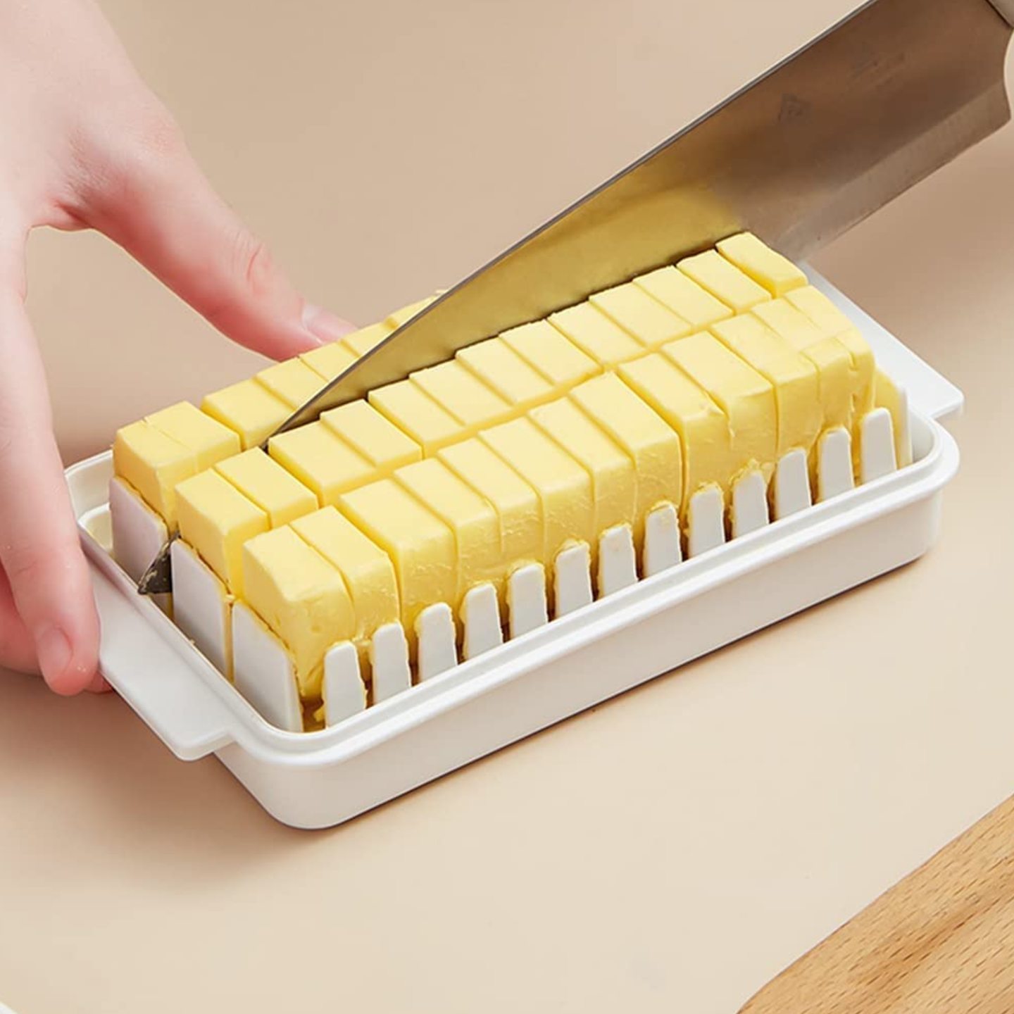 Faircost Convenient Butter Storage Box with Built-in Cutting Slice for Easy Serving