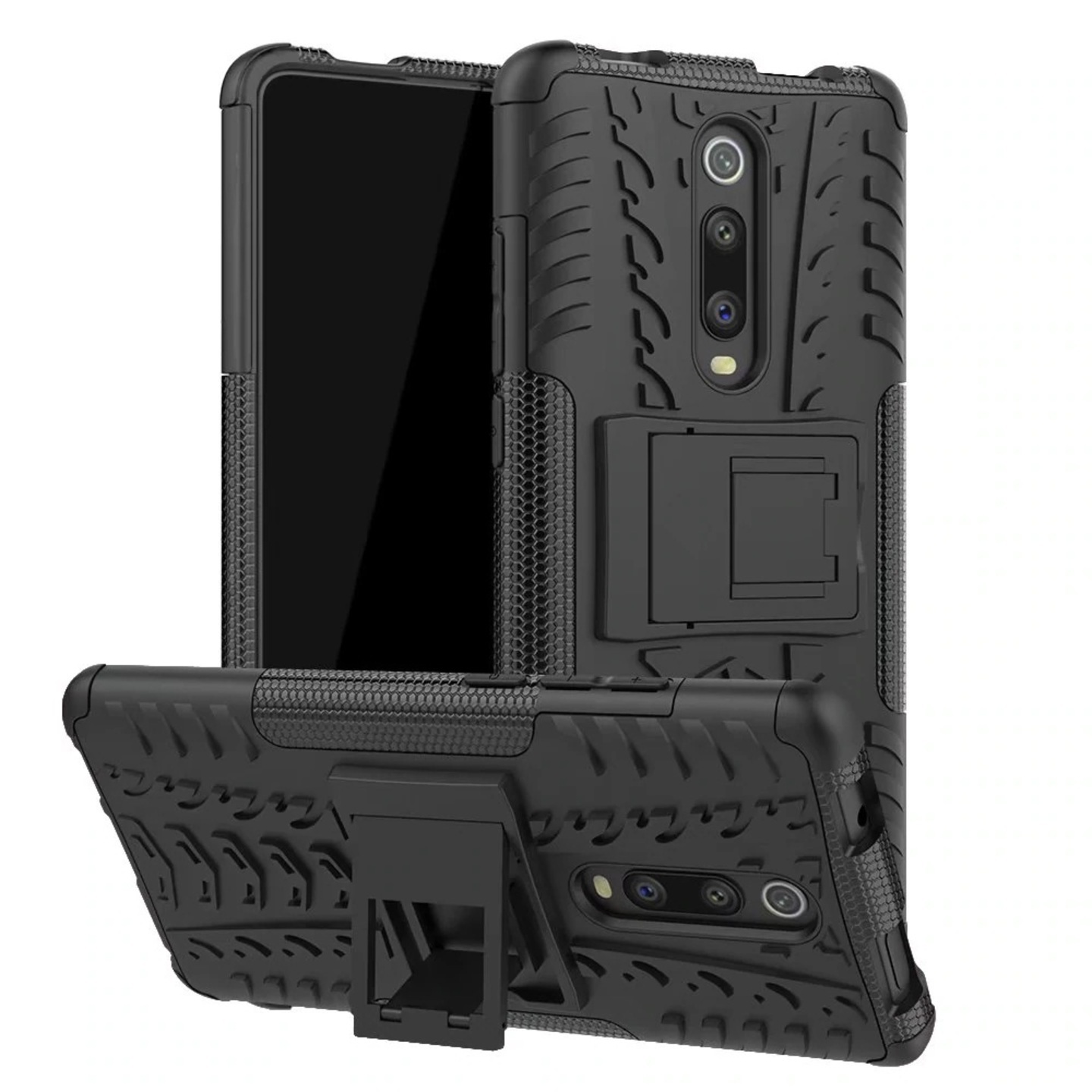 Faircost for Xiaomi REDMI K20PRO DAZZLE  Heavy Duty Shockproof Military Grade Armor Dual Protection Layer Hybrid Kick Stand Back Cover Case Black