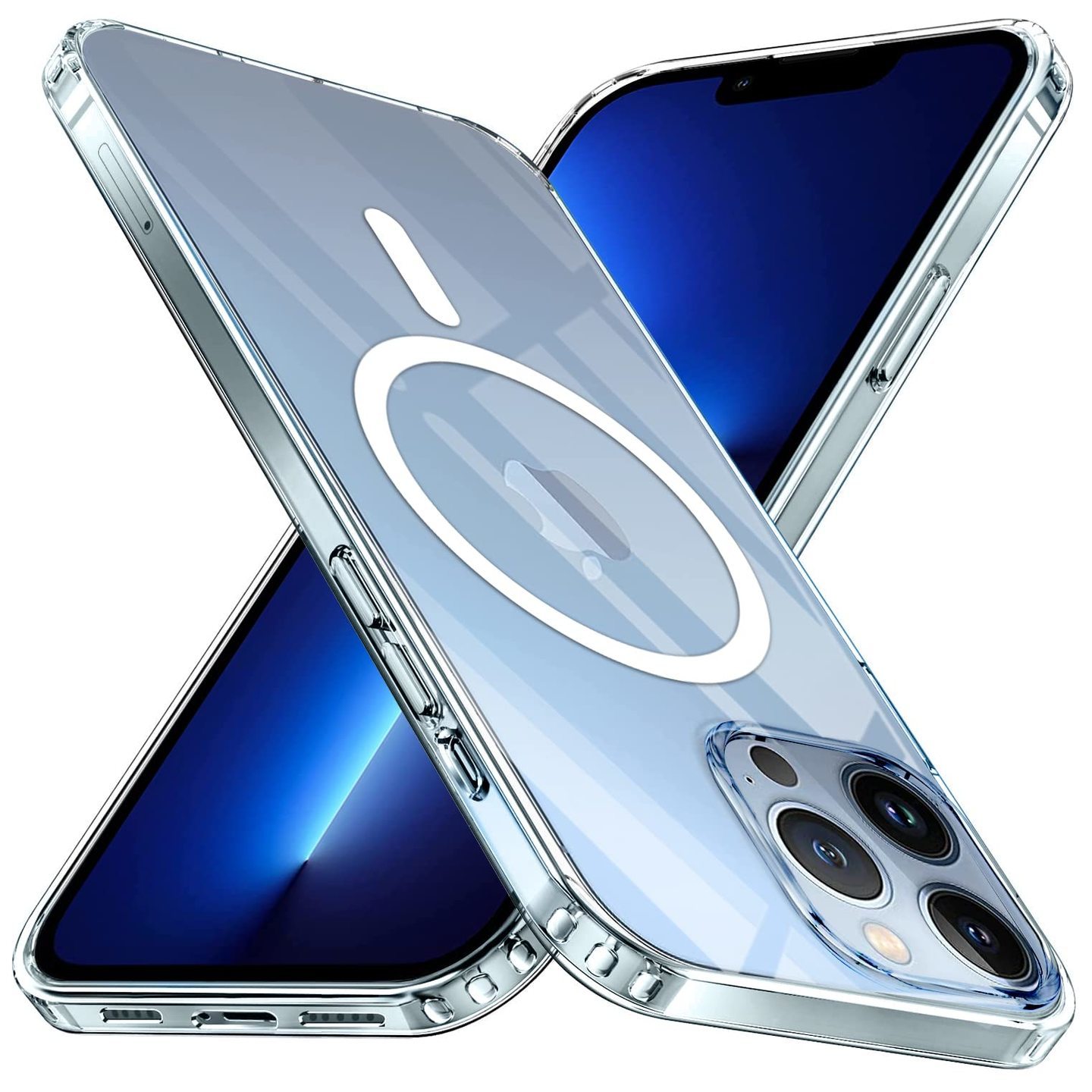 Faircost for iPhone 13 Pro Magnetic Magsafe Compatible Clear Shockproof Back Case cover Magsafe Compatible