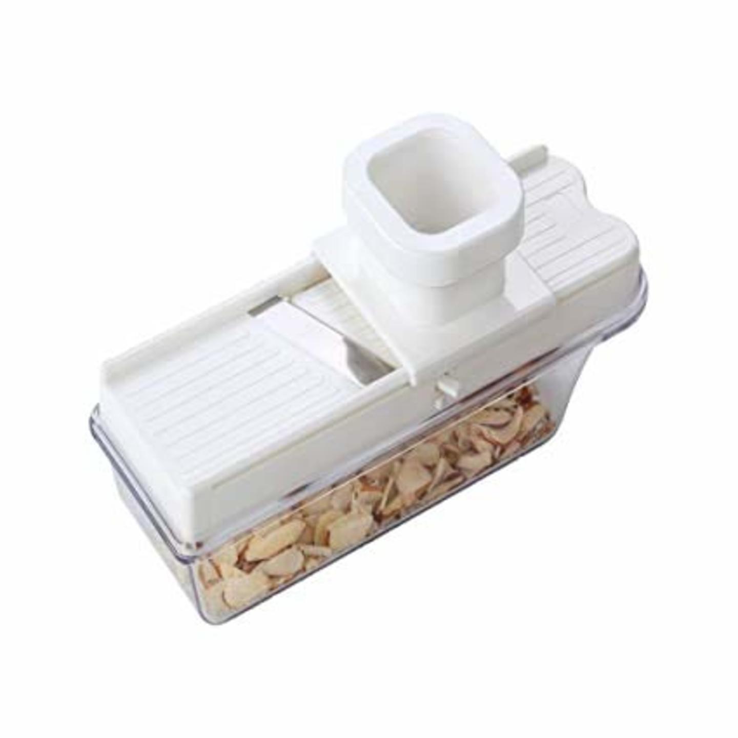 Dry Fruit Compact Plastic Cutter Slicer with Holder and Container (Multicolor) Almond Cashew Nut
