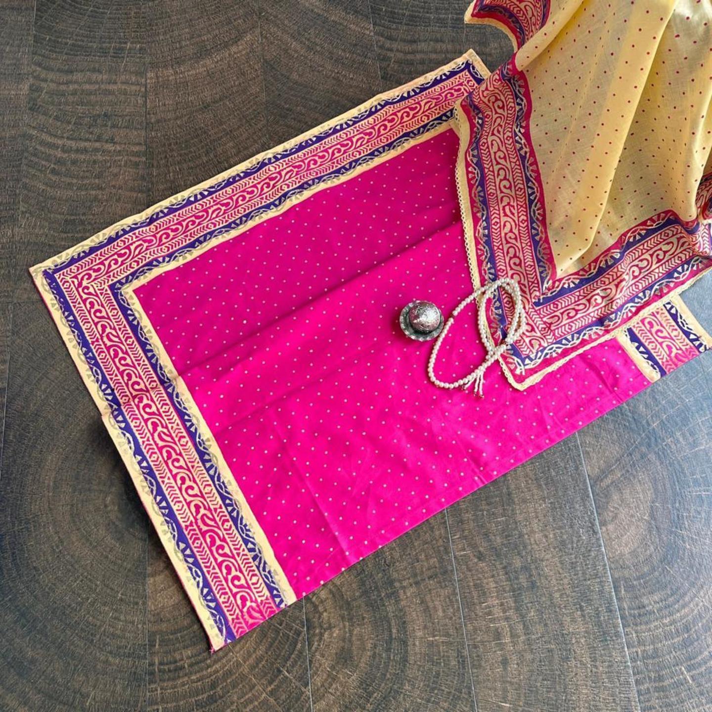 Made in Bangladesh Handcrafted Block Printed Gabedin Cotton Namaz Masalla for a Personalized Prayer Experience