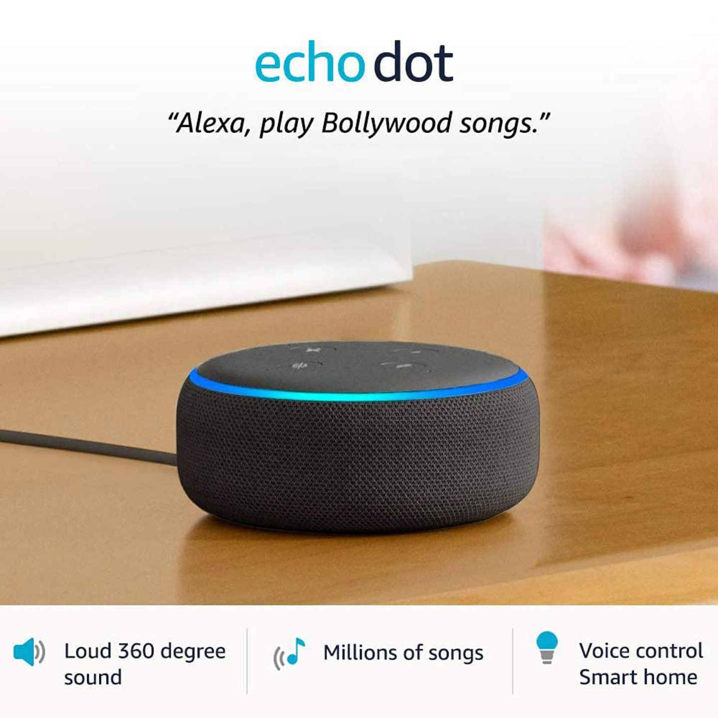 Echo Dot (3rd Gen) - Smart speaker with Alexa (Black)