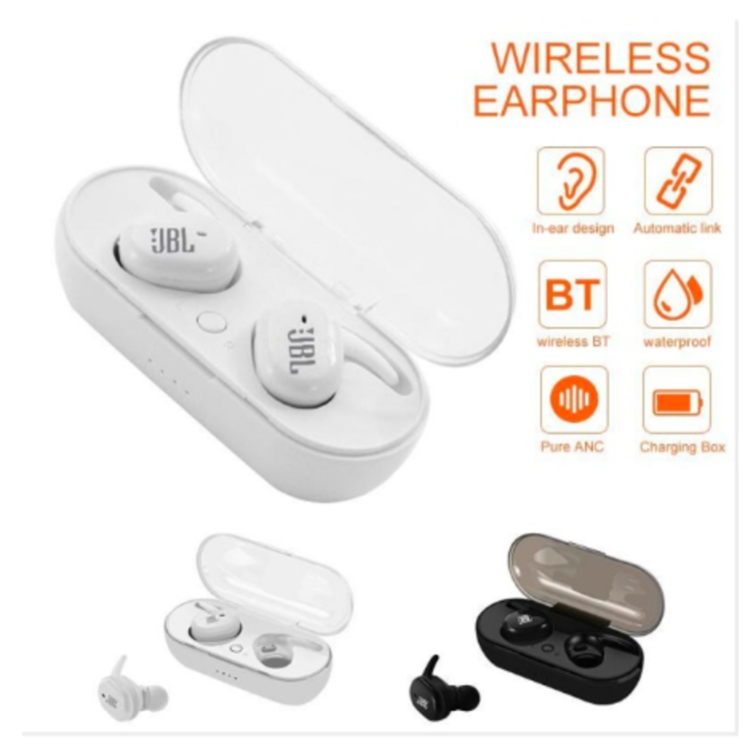 JBL CLONE Wireless Bluetooth Headset Splash Proof  Compatible with all devices