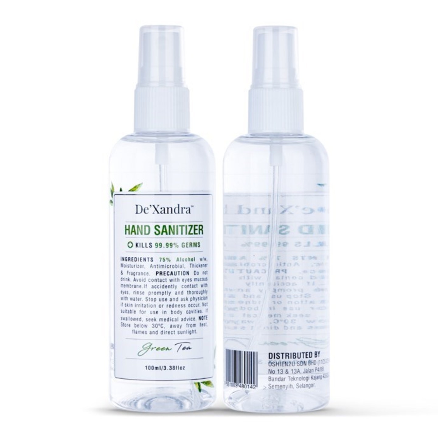 Green Tea - DeXandra Hand Sanitizer 100ml