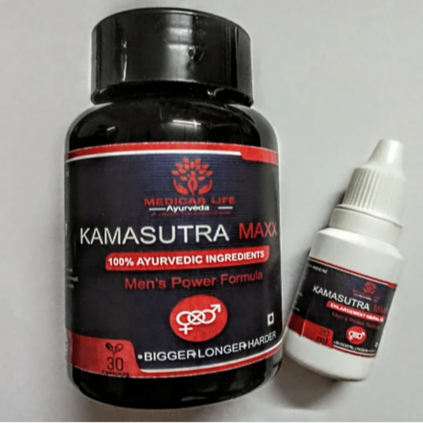 Kamasutra Maxx Herbal Capsules + Oil 