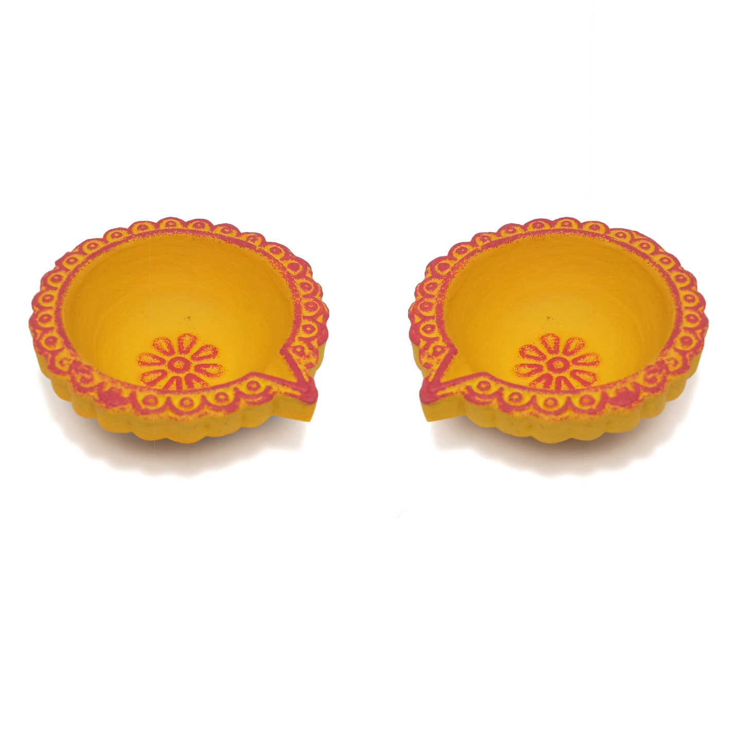 Yellow Small Diya Set