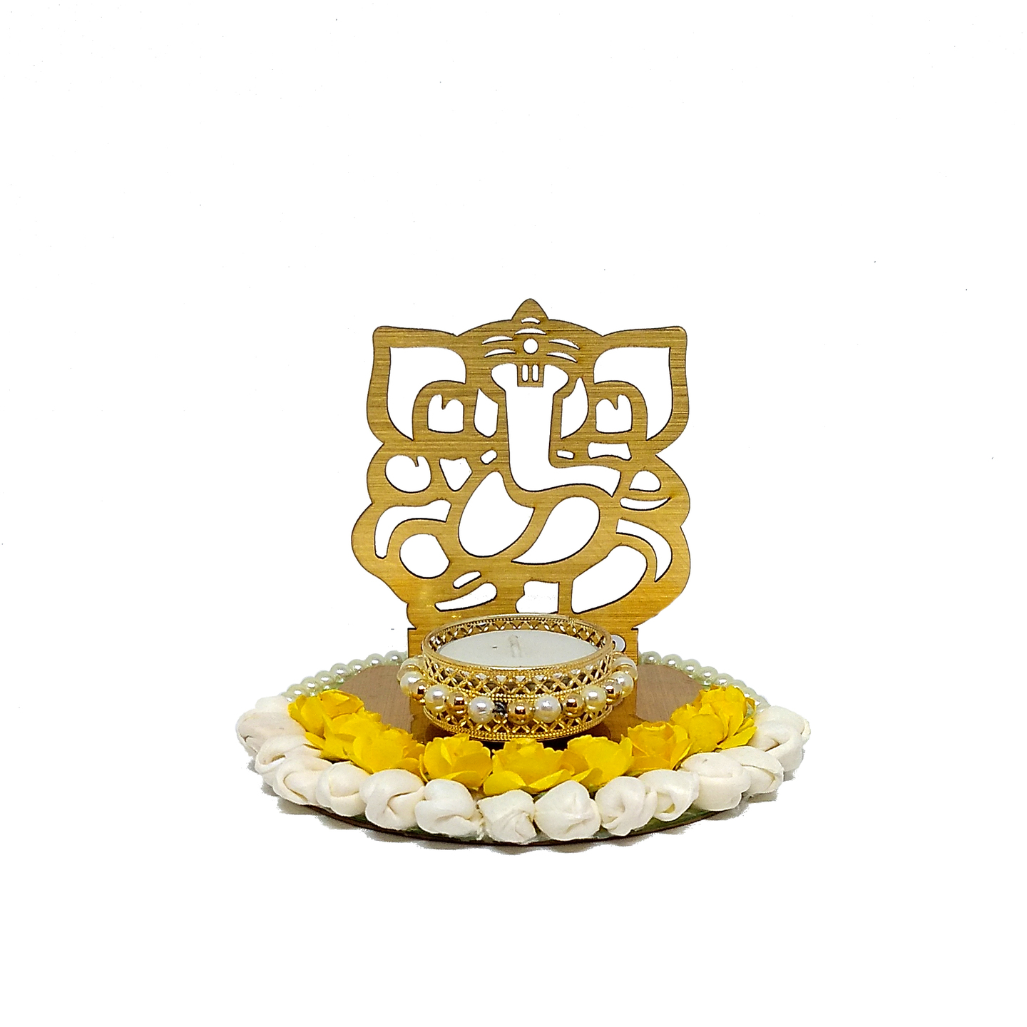 CD Mogra Ganesha Tea Light holder