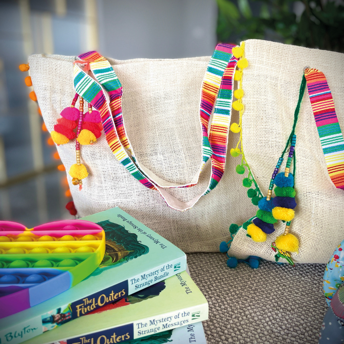 Multicoloured Boat Jute Bag