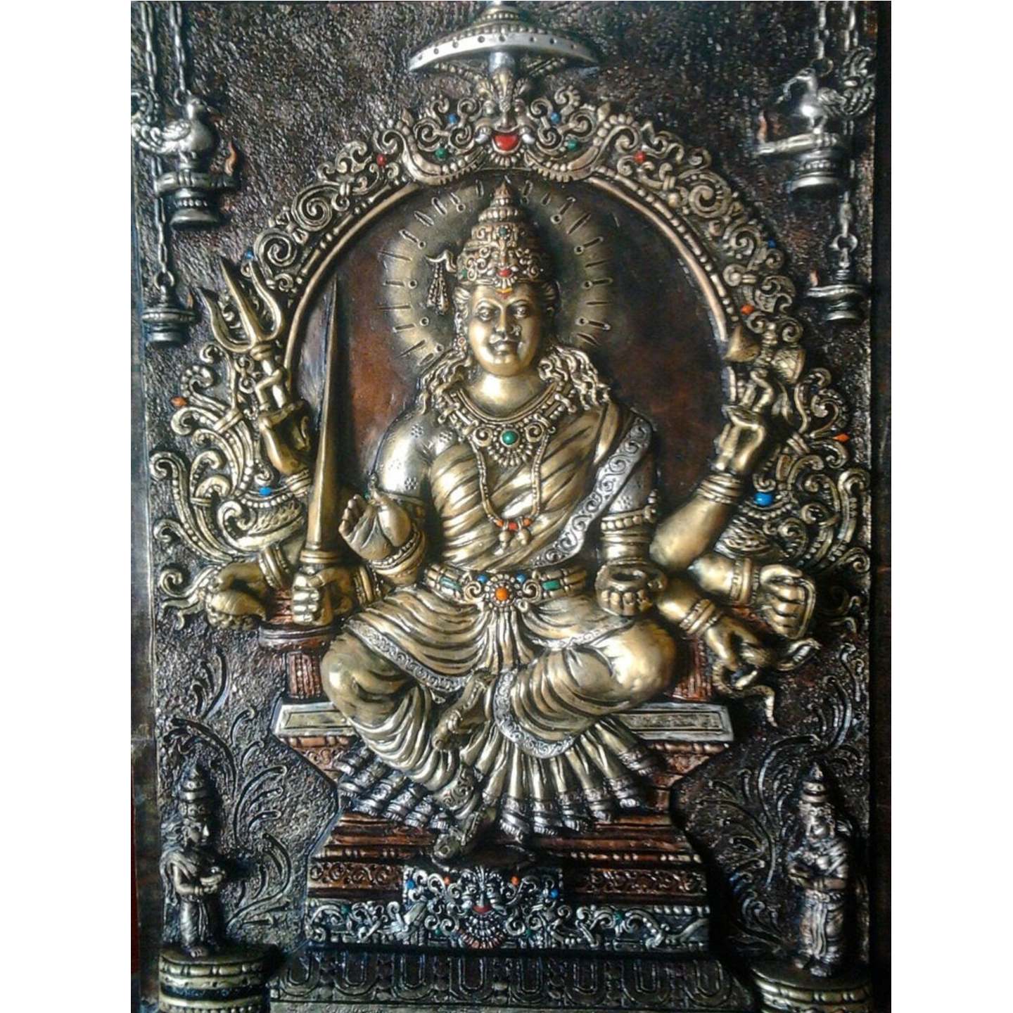 Fibre 2D Mural Art of Lord Kalika Devi 