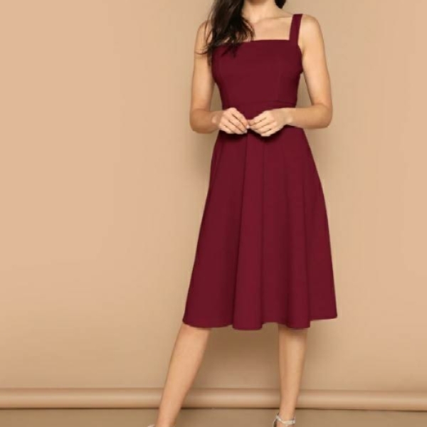 Chauhan Women And Girls Dress Mahroom Colours.   WDR011513695N 